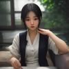 内容编辑苏晨的专业头像，年轻女性，背景为图书馆书架